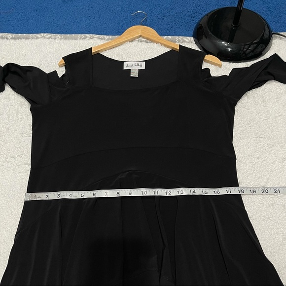 Joseph Ribkoff Black Cold Shoulder Midi Dress 14 - Picture 12 of 13